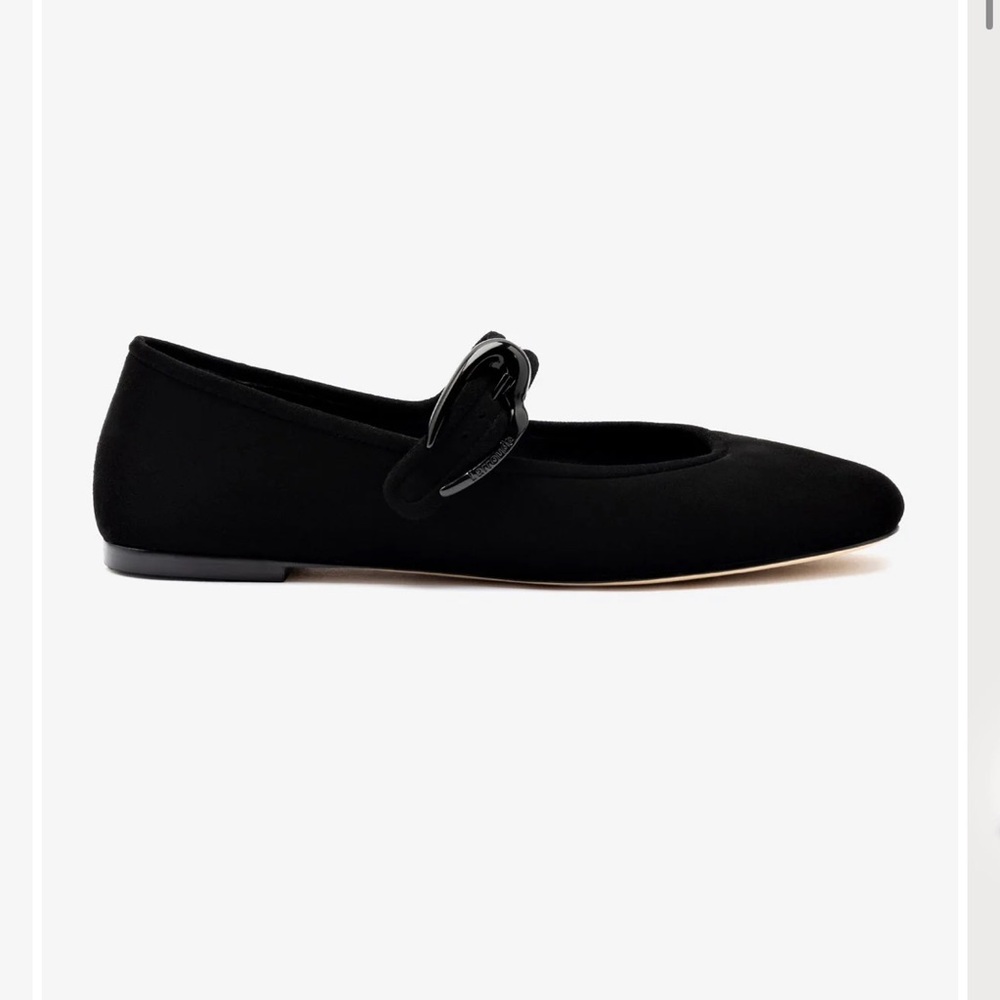 Larroude Verona Suede leather Mary Jane Flats - Picture 3 of 12